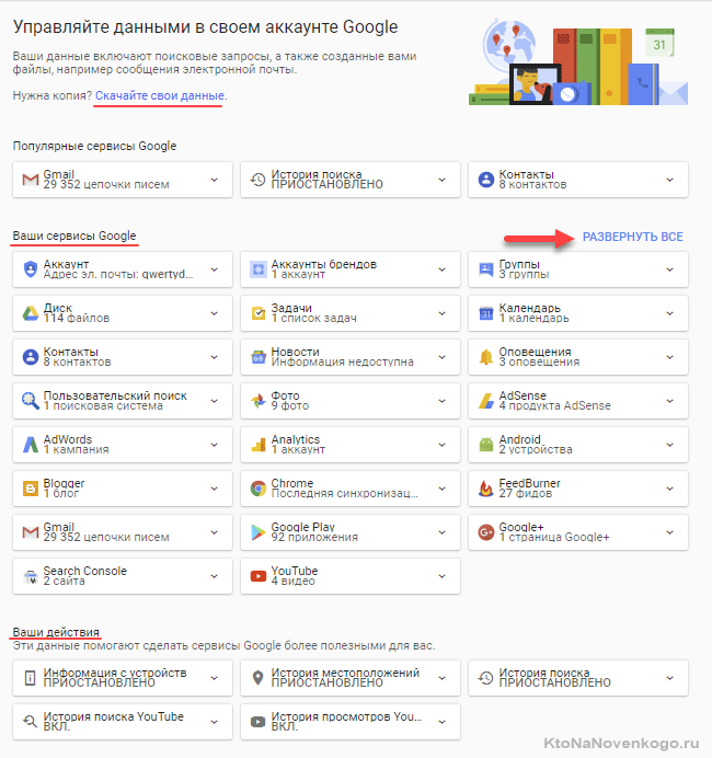 Личный аккаунт Google