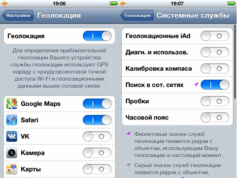 Список приложений Iphone с геолокацией