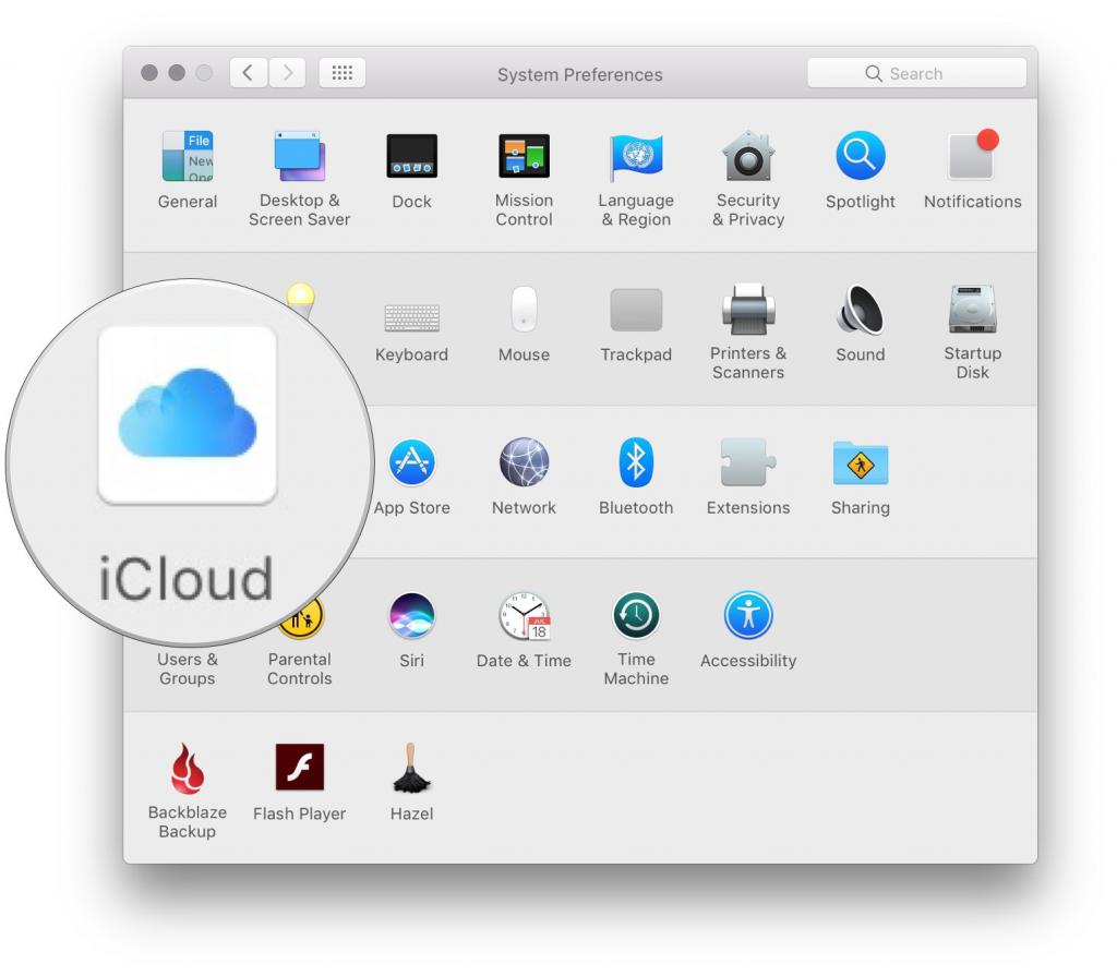 Использование iCloud