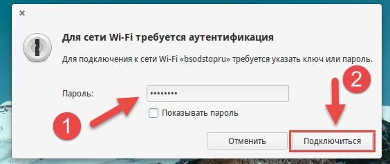 Введите пароль в Linux