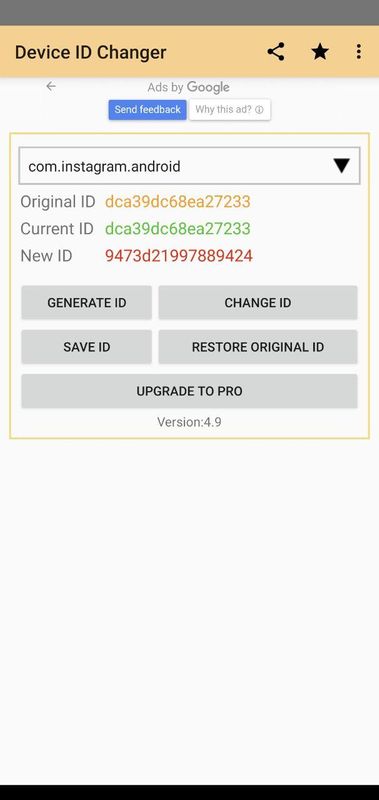 Приложение Device ID Changer в связке с Xposed позволяет заменить практически любой идентификатор. В бесплатной версии только ANDROID_ID